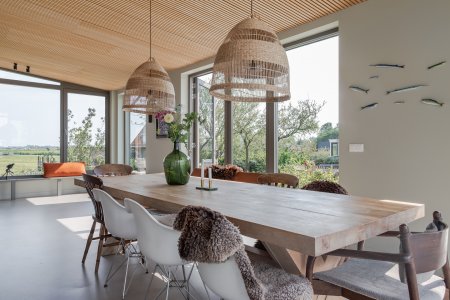 Houten huis interieur